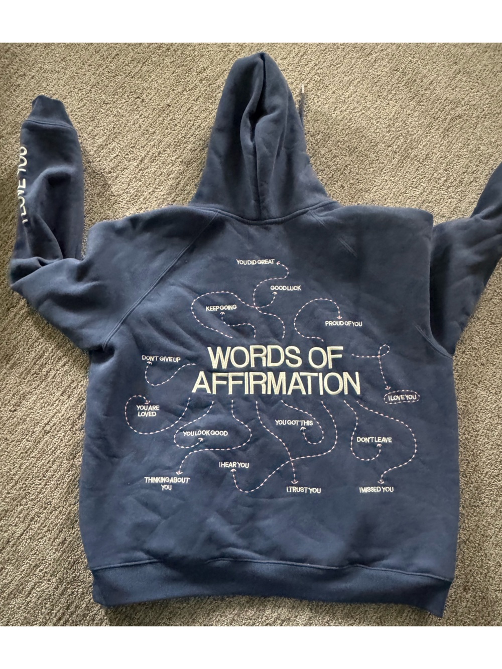 Words of Affirmation Navy Women’s Hoodie